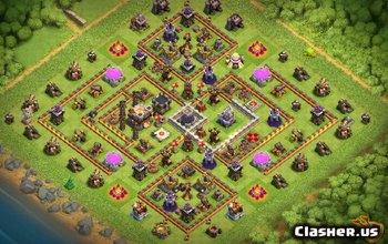 town hall 11, farming/trophy base layout #1132