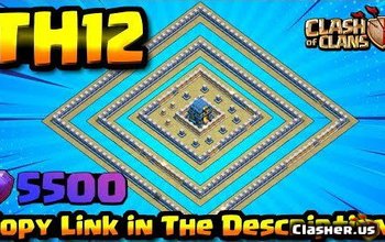 town hall 12, war/trophy base layout #1137