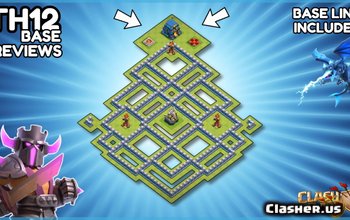 town hall 12, trophy/war base layout #1138