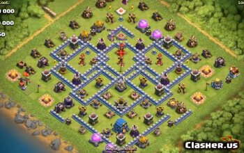 town hall 12, war/trophy base layout #1150