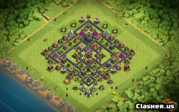 town hall 9, trophy base layout #1151