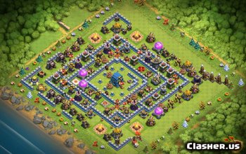 town hall 12, war/trophy base layout #1159