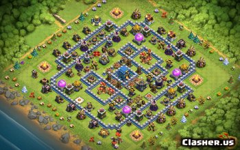 town hall 12, war/trophy base layout #1160