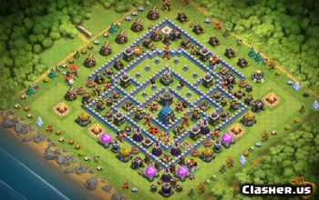 town hall 12, war/trophy base layout #1161