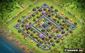 town hall 12, war/trophy base layout #1162