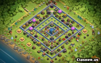 town hall 12, war/trophy base layout #1165