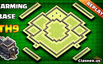 town hall 9, war/trophy base layout #1174