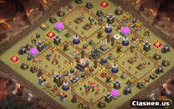 town hall 11, war/trophy base layout #1175