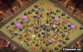 town hall 11, war/trophy base layout #1177