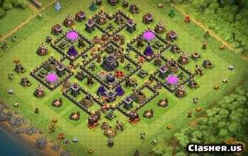 town hall 9, farming/trophy base layout #1180