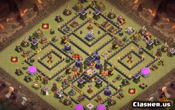 town hall 11, war/trophy base layout #1185