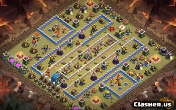 town hall 12, war/trophy/hybrid base layout #1188