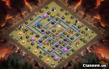 town hall 12, war/trophy base layout #1189