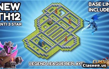 town hall 12, war/trophy base layout #1191