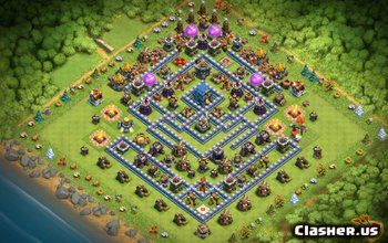 town hall 12, war/trophy base layout #1202