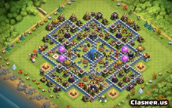 town hall 12, war/trophy base layout #1204