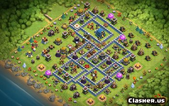 town hall 12, war/trophy base layout #1208