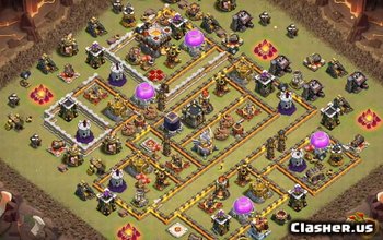 town hall 11, war/trophy base layout #1209