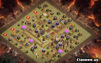 town hall 11, war/trophy base layout #1210