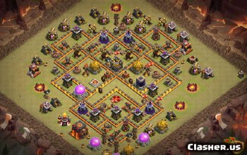 town hall 10, war/trophy base layout #1213