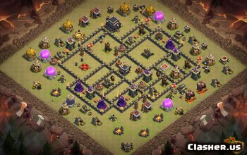 town hall 9, war/trophy base layout #1214