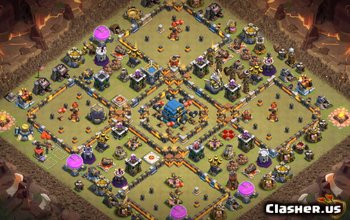 town hall 12, war/trophy base layout #1215