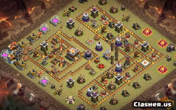 town hall 11, war/trophy base layout #1216