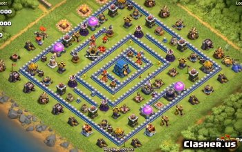 town hall 12, war/trophy base layout #1218