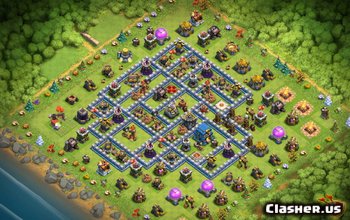 town hall 12, war/trophy base layout #1230