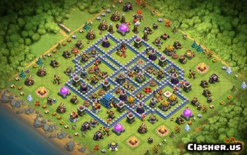 town hall 12, war/trophy base layout #1231