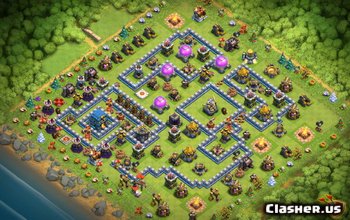 town hall 12, war/trophy base layout #1233