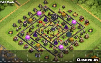 town hall 9, farming base layout #1237