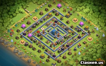 town hall 12, war/trophy base layout #1244