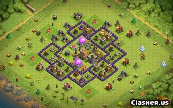 town hall 7, trophy/farming base layout #1251