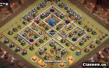 town hall 12, war/trophy/hybrid base layout #1258