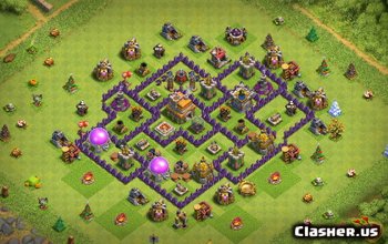 town hall 7, farming/trophy base layout #1260