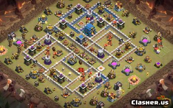 town hall 12, war/trophy base layout #1262