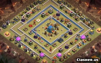 town hall 12, war/trophy base layout #1265