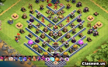 town hall 12, trophy/hybrid base layout #1272