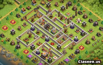 town hall 11, war/trophy base layout #1274