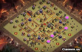 town hall 10, war/trophy base layout #1276