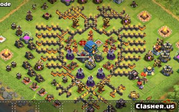 town hall 12, hybrid/trophy base layout #1279