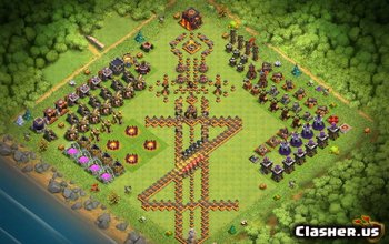 town hall 10, funny/hybrid base layout #1280