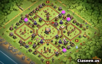 town hall 11, war/trophy base layout #1283