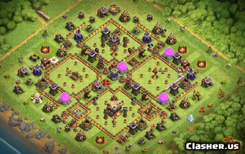 town hall 11, farming/trophy base layout #1284