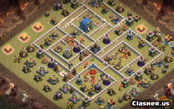 town hall 12, war/trophy base layout #1285