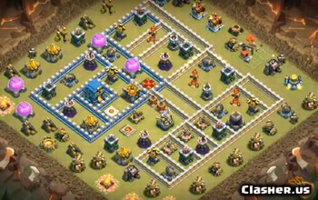 town hall 12, war/trophy base layout #1291