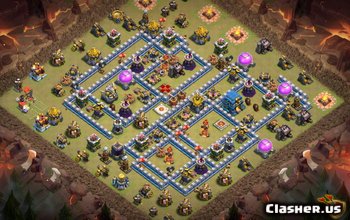 town hall 12, war/trophy base layout #1293