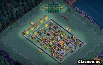 builder hall 9, builder/trophy base layout #1301