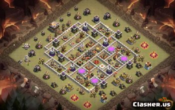 town hall 11, war/trophy base layout #1304